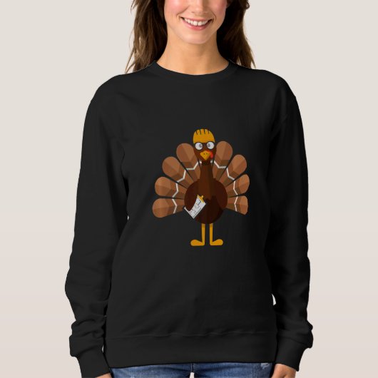 Thanksgiving Turkey Engineer Trui (Voorkant)
