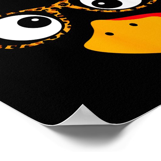 Thanksgiving Turkey Face Leopard Print Gles Autumn (Hoek)