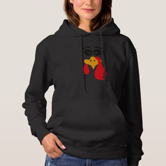Thanksgiving Turkey Face Matching Family Costume C Hoodie (Voorkant)