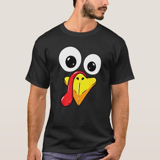 Thanksgiving Turkey Face Matching Family Costume K T-shirt (Voorkant)