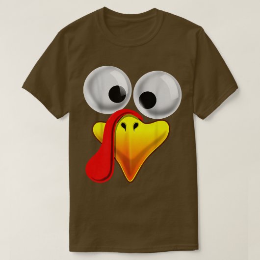 Thanksgiving Turkey Face Matching Family Costume K T-shirt (Design voorkant)
