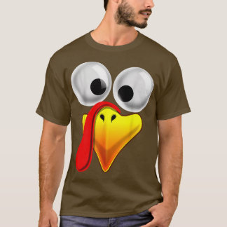 Thanksgiving Turkey Face Matching Family Costume K T-shirt