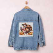 Thanksgiving turkey fall denim jacket (Hangar)