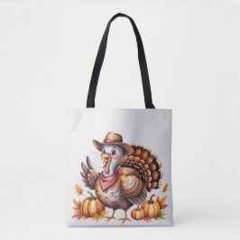 Thanksgiving turkey fall tote bag