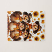 Thanksgiving Turkey Family Puzzle – Cute Fall Gift Legpuzzel (Horizontaal)