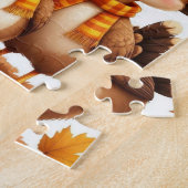 Thanksgiving Turkey Family Puzzle – Cute Fall Gift Legpuzzel (Zijkant)