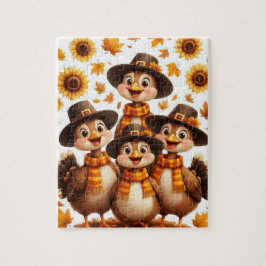 Thanksgiving Turkey Family Puzzle – Cute Fall Gift Legpuzzel