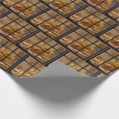 Thanksgiving Turkey Feast In Window Cadeaupapier (Hoek)