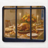Thanksgiving Turkey Feast In Window Muismat (Voorkant)