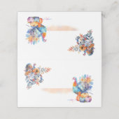 Thanksgiving Turkey Folded Place Card Plaatskaartje (Buitenkant ongevouwen)