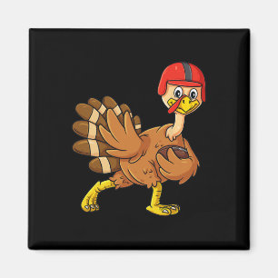Thanksgiving Turkey Football Player Trophy Award P Magneet