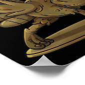 Thanksgiving Turkey Football Player Trophy Award Poster (Hoek)