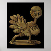 Thanksgiving Turkey Football Player Trophy Award Poster (Voorkant)