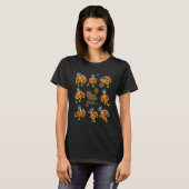 Thanksgiving Turkey Football Players Receiver Quar T-shirt (Voorkant volledig)
