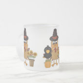 Thanksgiving Turkey Friends Matglas Koffiemok (Voorkant links)