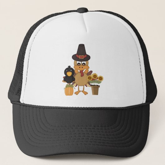 Thanksgiving Turkey Friends Trucker Pet (Voorkant)
