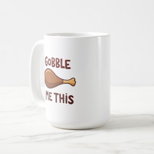 Thanksgiving Turkey Gift Funny Koffiemok (Voorkant links)