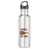 Thanksgiving Turkey Gift Funny Waterfles (Voorkant)