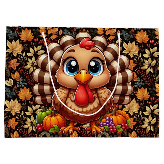 Thanksgiving Turkey Groot Cadeauzakje (Achterkant)