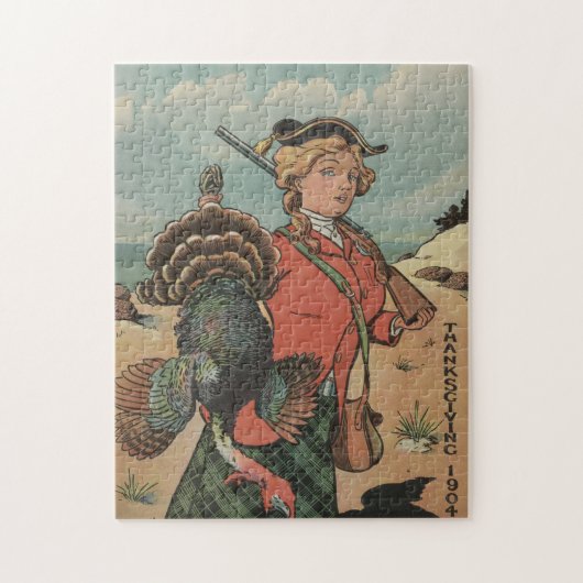  Thanksgiving Turkey Hunt (1904) Legpuzzel (Verticaal)