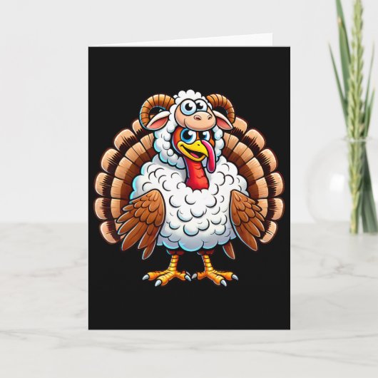Thanksgiving Turkey In Sheep Disguise Funny Holida Kaart (Voorkant)