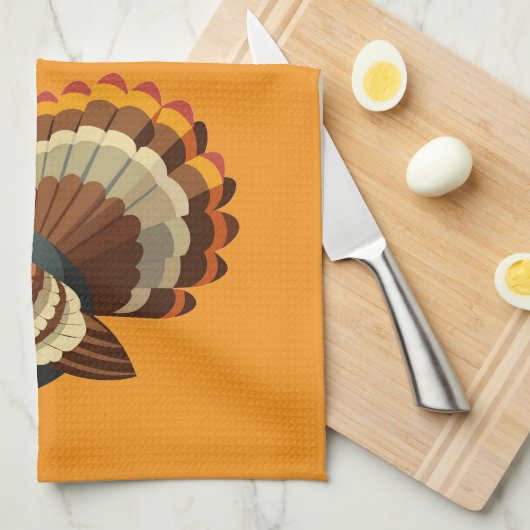Thanksgiving Turkey Kitchen Towel Theedoek (Quarter Fold)