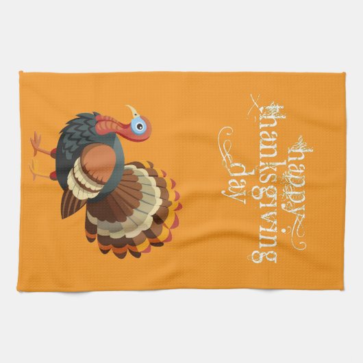 Thanksgiving Turkey Kitchen Towel Theedoek (Horizontaal)