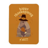 Thanksgiving Turkey Leg Armadillo Texas Magneet (Verticaal)