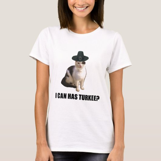 Thanksgiving Turkey Lolcat T-shirt (Voorkant)