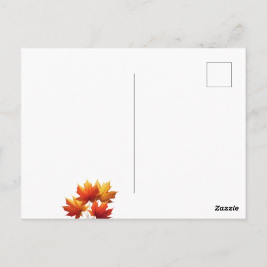 Thanksgiving Turkey Made of Vegetables Briefkaart (Achterkant)