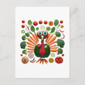 Thanksgiving Turkey Made of Vegetables Briefkaart (Voorkant)