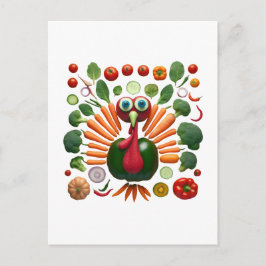 Thanksgiving Turkey Made of Vegetables Briefkaart
