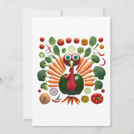 Thanksgiving Turkey Made of Vegetables Kaart