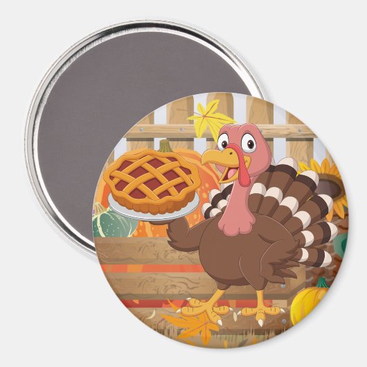 Thanksgiving Turkey Magnet (Voorkant / Achterkant)