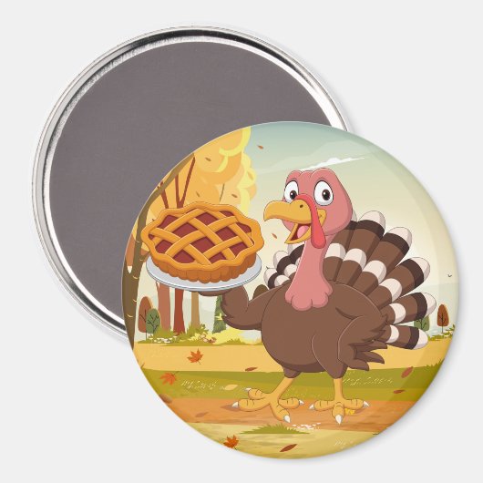 Thanksgiving Turkey Magnet (Voorkant / Achterkant)