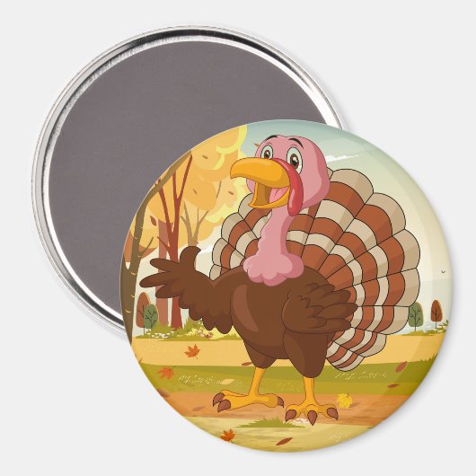 Thanksgiving Turkey Magnet (Voorkant / Achterkant)