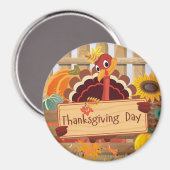 Thanksgiving Turkey Magnet (Voorkant / Achterkant)