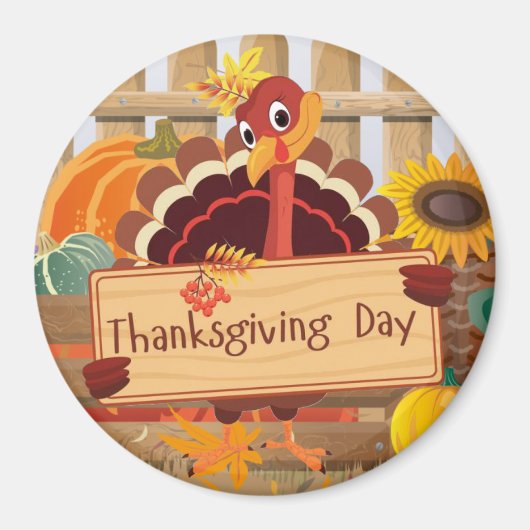 Thanksgiving Turkey Magnet (Voorkant)