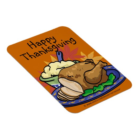 Thanksgiving Turkey Magnet Magneet (Rechterzijde)