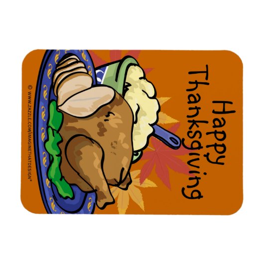 Thanksgiving Turkey Magnet Magneet (Horizontaal)