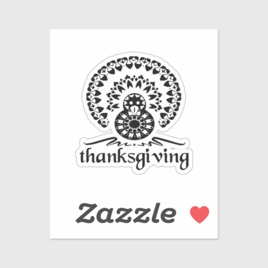 Thanksgiving- Turkey Mandala Sticker (Vel)