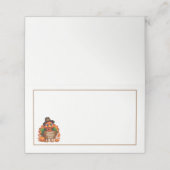 Thanksgiving Turkey Name Place Cards Plaatskaartje (Buitenkant ongevouwen)