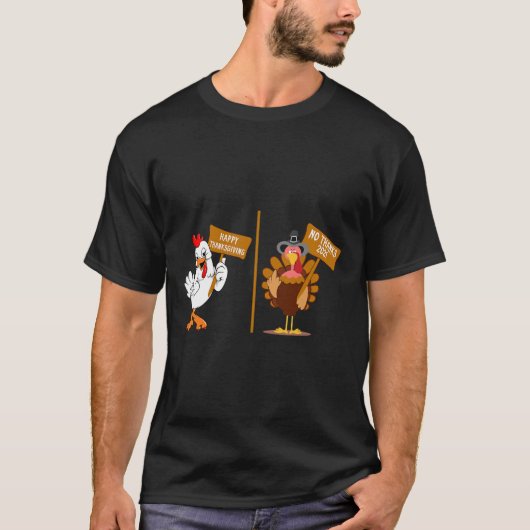Thanksgiving Turkey No Thanks Grumpy Halloween Fun T-shirt (Voorkant)