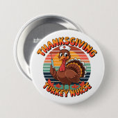 Thanksgiving Turkey Nurse Ronde Button 7,6 Cm (Voorkant /achterkant)