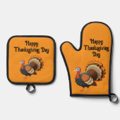 Thanksgiving Turkey Ovenwant & Pannenlap Set (Voorkant)