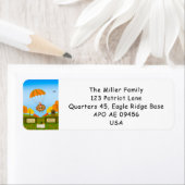 Thanksgiving Turkey Parachuting into Military Base Etiket (Insitu)