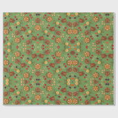 Thanksgiving Turkey Pumpkin Pie Green Oranje Cadeaupapier (Vlak)