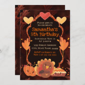 Thanksgiving Turkey Pumpkin Pie Kaart (Voorkant / Achterkant)