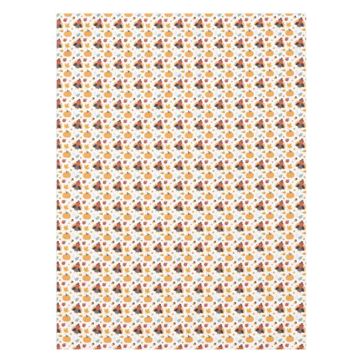 Thanksgiving Turkey Pumpkin Tafelkleed (Voorkant)