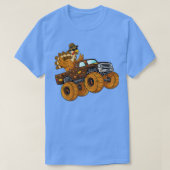 Thanksgiving Turkey Riding Monster Truck Boys Kids T-shirt (Design voorkant)
